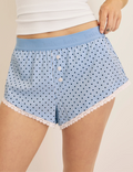 Super Leakproof Mini Dream Boxer - blue-stripe-polka-dot