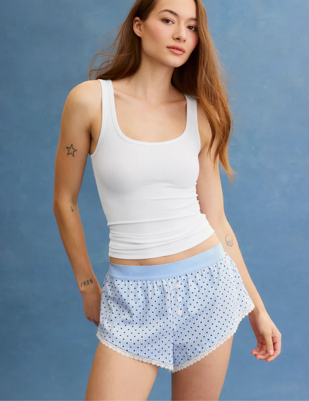 Super Leakproof Mini Dream Boxer - blue-stripe-polka-dot