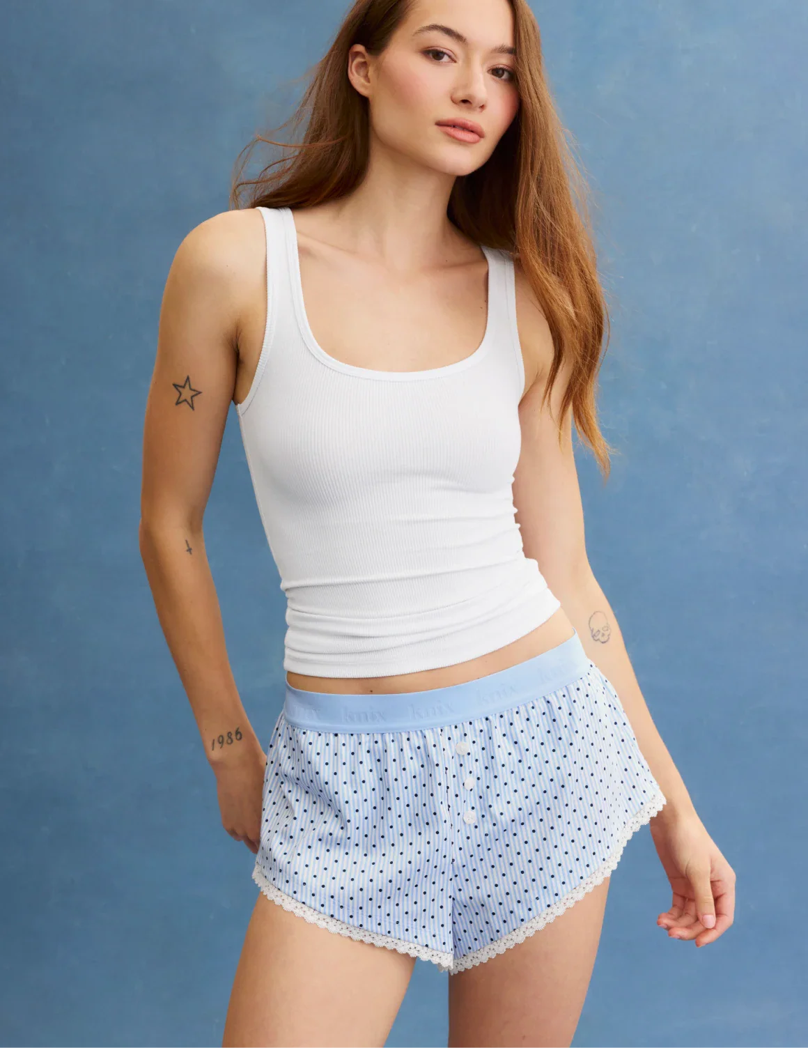 Super Leakproof Mini Dream Boxer - blue-stripe-polka-dot