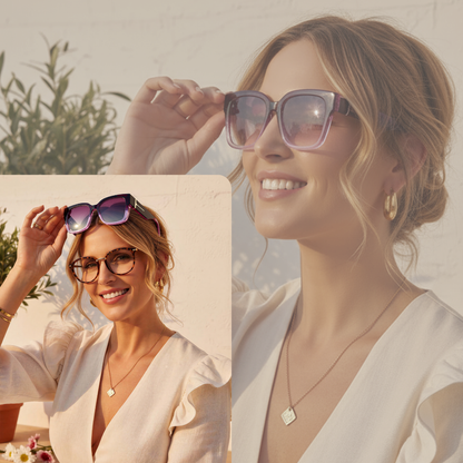 Glamoss Donna - Occhiali da Sole Fit Over Polarizzati